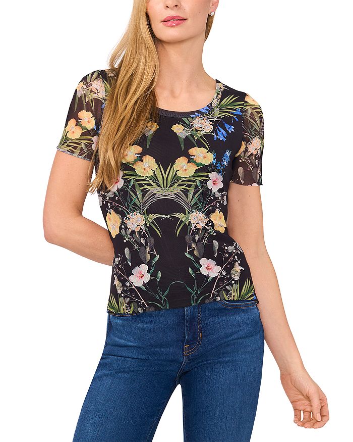 Короткий рукав, сетчатый топ с круглым вырезом Ted Baker, черный
Короткий рукав, сетчатый топ с круглым вырезом Ted Baker, черный