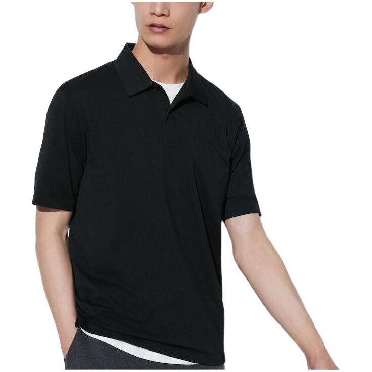 Рубашка поло унисекс UNIQLO, цвет Black 
Рубашка поло унисекс UNIQLO, цвет Black