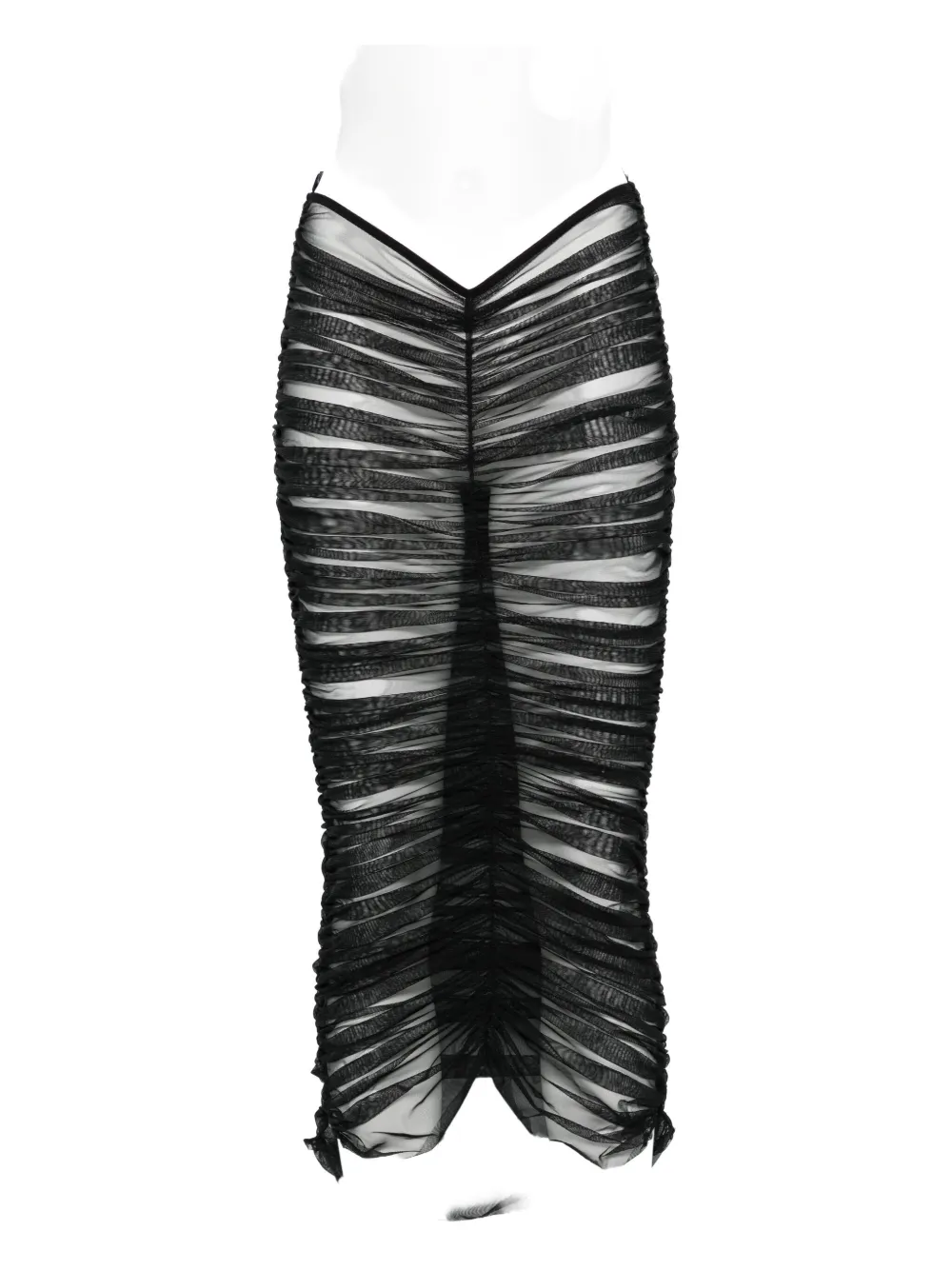 Миди-юбка из полупрозрачной ткани с драпировкой Nensi Dojaka, черный
Миди-юбка из полупрозрачной ткани с драпировкой Nensi Dojaka, черный