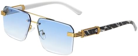 Солнцезащитные очки в стиле ретро 2027 года, прямоугольные, для женщин и мужчин, винтажные, с тонированными линзами, без оправы, квадратные, модные, синие, один размер MTZJH, One Color
Солнцезащитные очки в стиле ретро 2027 года, прямоугольные, для женщин и мужчин, винтажные, с тонированными линзами, без оправы, квадратные, модные, синие, один размер MTZJH, One Color