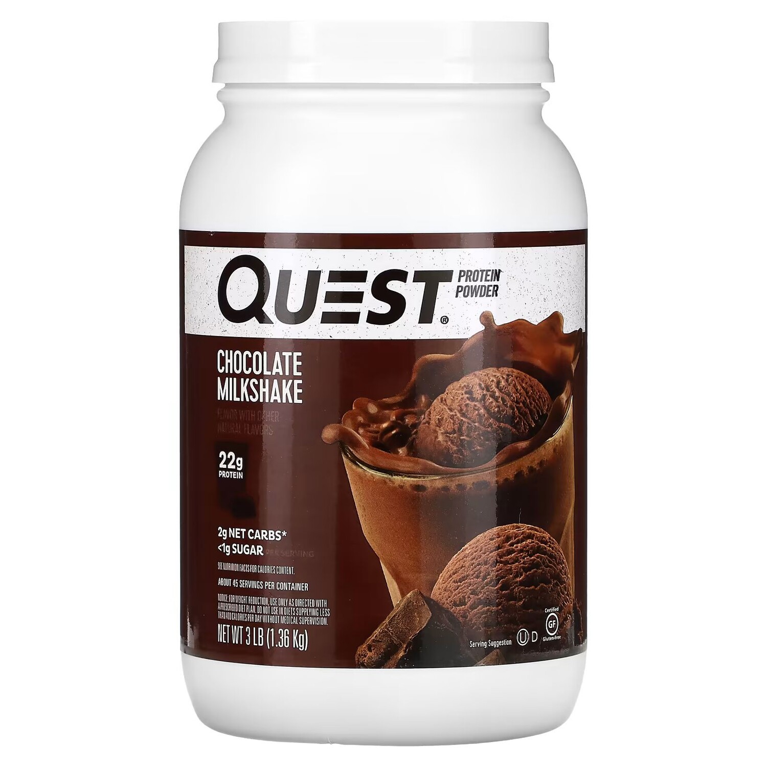 Протеиновый порошок, шоколадный молочный коктейль, 3 фунта (1,36 кг) Quest Nutrition
Протеиновый порошок, шоколадный молочный коктейль, 3 фунта (1,36 кг) Quest Nutrition