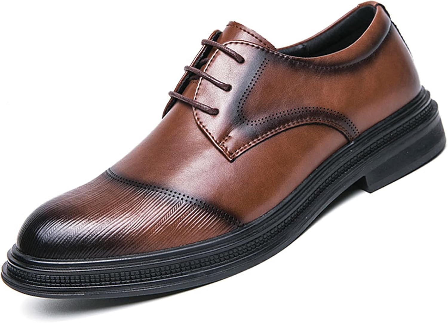 Мужские классические оксфорды на шнуровке, с отделкой кап-ту, кожаные деловые туфли на каждый день, современный стиль дерби Lossarye, коричневый
Мужские классические оксфорды на шнуровке, с отделкой кап-ту, кожаные деловые туфли на каждый день, современный стиль дерби Lossarye, коричневый