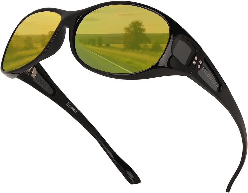 Женские солнцезащитные очки с поляризованными линзами – защита от УФ-излучения UV400, солнцезащитные очки с обтекаемой формой для вождения и отдыха на природе LILONGAD, Shiny Black/Yellow Mirror
Женские солнцезащитные очки с поляризованными линзами – защита от УФ-излучения UV400, солнцезащитные очки с обтекаемой формой для вождения и отдыха на природе LILONGAD, Shiny Black/Yellow Mirror