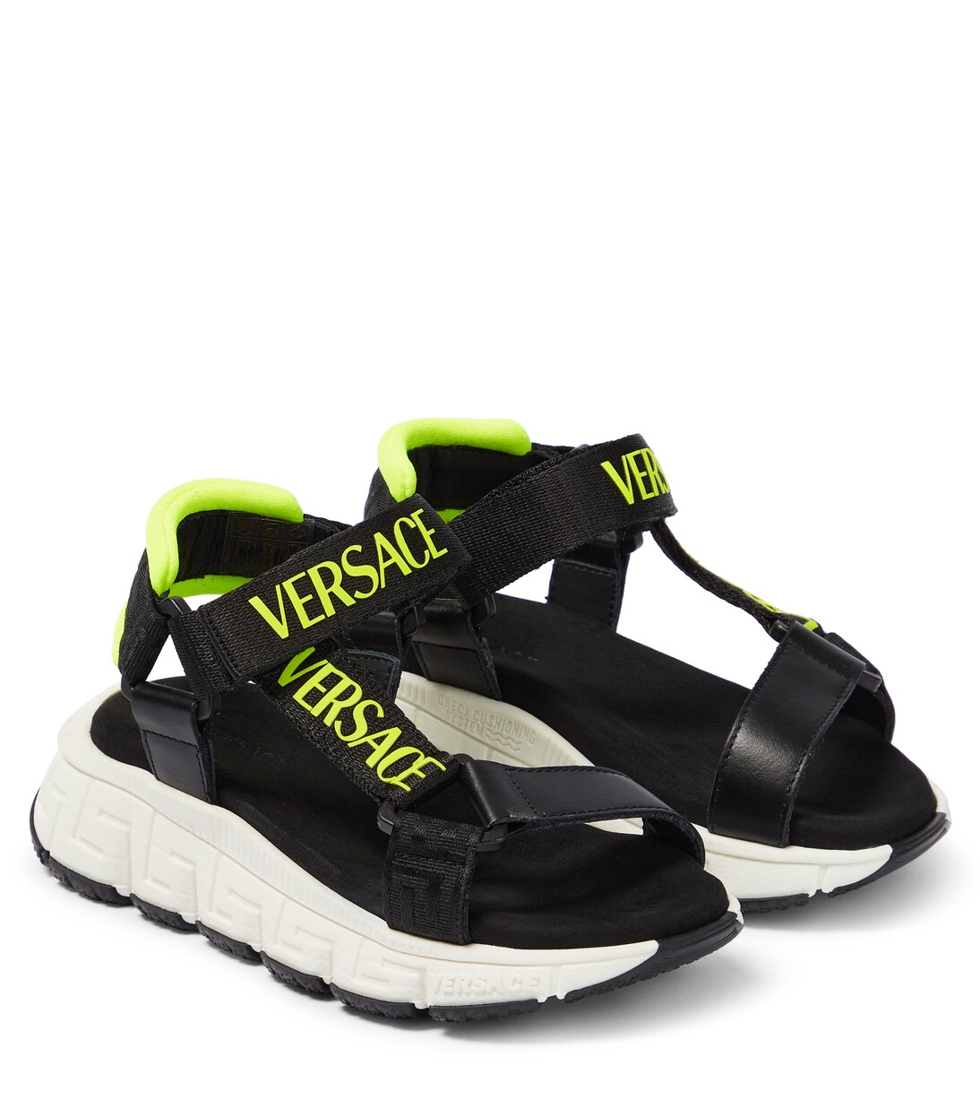 Сандалии с логотипом Trigreca Versace Kids, Nero+Giallofluo
Сандалии с логотипом Trigreca Versace Kids, Nero+Giallofluo