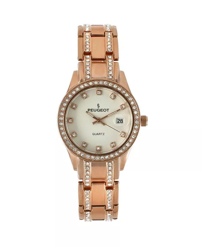Женские круглые наручные часы с кристаллами Swarovski в розовом золоте, статусные и роскошные Peugeot
Женские круглые наручные часы с кристаллами Swarovski в розовом золоте, статусные и роскошные Peugeot