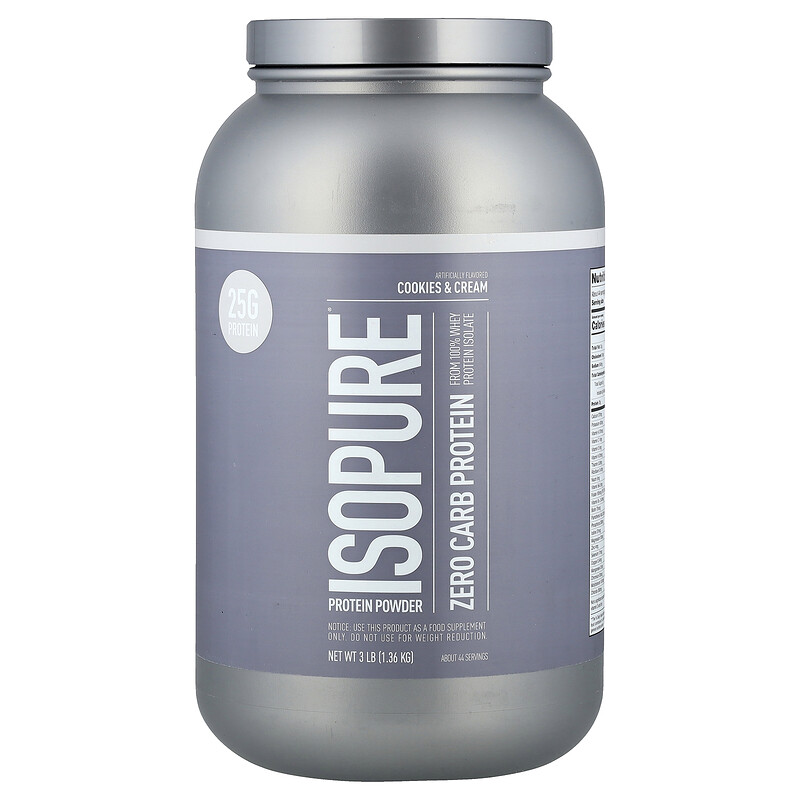 Isopure, Zero Carb, протеиновый порошок со вкусом печенья и крема, 1,36 кг (3 фунта)
Isopure, Zero Carb, протеиновый порошок со вкусом печенья и крема, 1,36 кг (3 фунта)