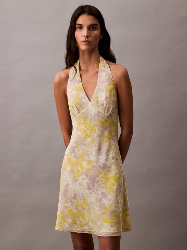 Платье с запахом из креп-жоржета с принтом Calvin Klein
Платье с запахом из креп-жоржета с принтом Calvin Klein