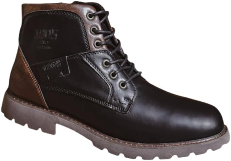 Мужские большие ботинки до щиколотки - винтажные британские кожаные ботинки с утепленной термоподкладкой для зимы и повседневной носки Hoalox, черный
Мужские большие ботинки до щиколотки - винтажные британские кожаные ботинки с утепленной термоподкладкой для зимы и повседневной носки Hoalox, черный