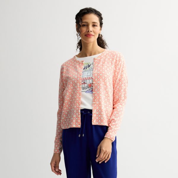 Классический кардиган с принтом Petite Croft & Barrow, цвет coral floral tile
Классический кардиган с принтом Petite Croft & Barrow, цвет coral floral tile