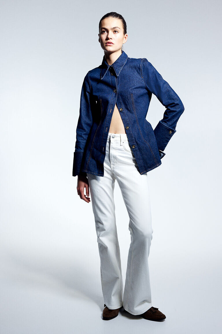 Расклешенные высокие джинсы H&M, белый
Расклешенные высокие джинсы H&M, белый