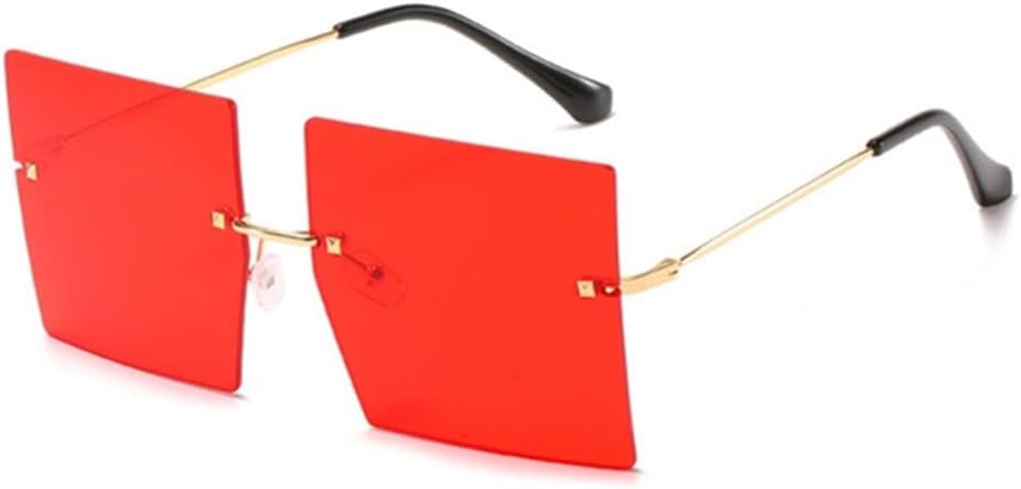 MUTYNE Модные большие квадратные женские солнцезащитные очки, новые роскошные безободковые женские солнцезащитные очки в винтажном стиле с прозрачными линзами, Gold Red
MUTYNE Модные большие квадратные женские солнцезащитные очки, новые роскошные безободковые женские солнцезащитные очки в винтажном стиле с прозрачными линзами, Gold Red