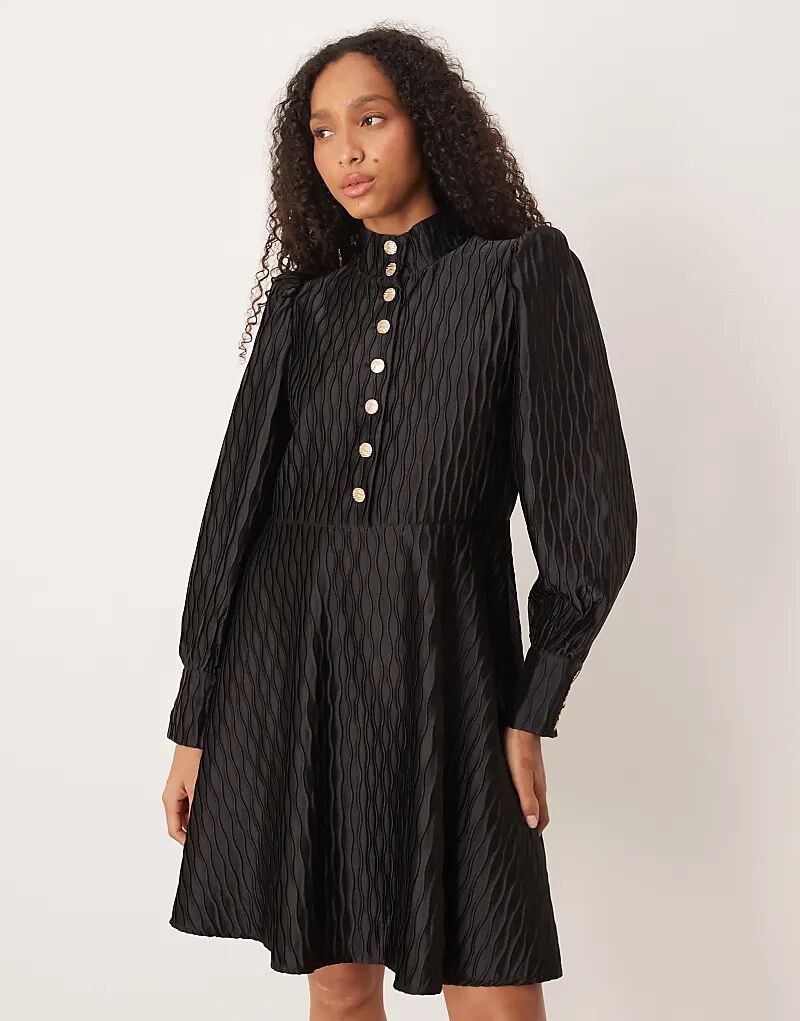 Атласное мини-платье YAS с высоким воротом и пуговицами спереди, черное
Атласное мини-платье YAS с высоким воротом и пуговицами спереди, черное