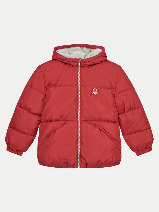 Пуховик стандартного кроя United Colors Of Benetton, красный 
Пуховик стандартного кроя United Colors Of Benetton, красный