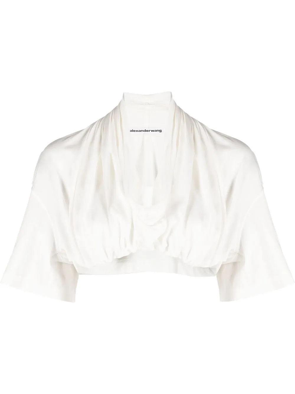 Укороченный топ с драпировкой Alexander Wang, белый
Укороченный топ с драпировкой Alexander Wang, белый