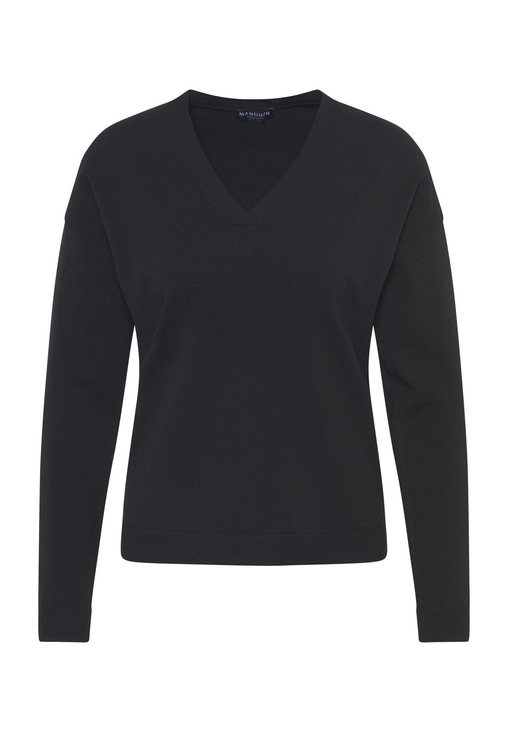 Вязаный женский свитер с V-образным вырезом Manguun Collection, черный
Вязаный женский свитер с V-образным вырезом Manguun Collection, черный
