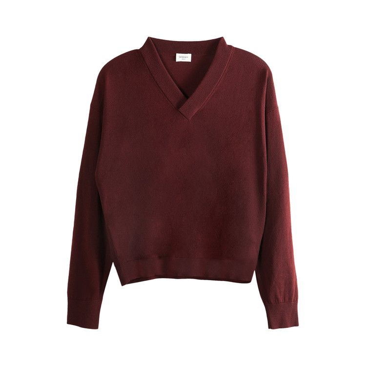 Свитер Saint Laurent V-Neck Pullover Sweater, Bordeaux
Свитер Saint Laurent V-Neck Pullover Sweater, Bordeaux