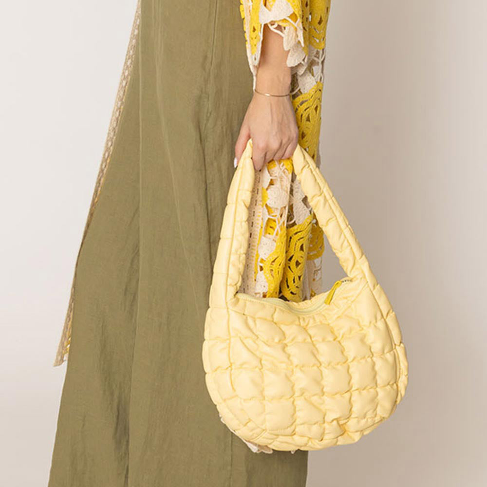 Сумка-облако на плечо из искусственной кожи с стеганой пухлой текстурой FASHNZFAB, желтый
Сумка-облако на плечо из искусственной кожи с стеганой пухлой текстурой FASHNZFAB, желтый