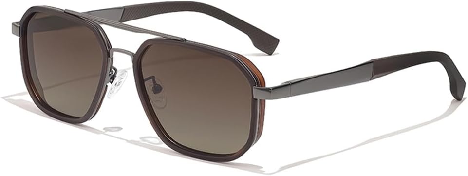 Мужские солнцезащитные очки в стиле ретро с многоугольными поляризованными линзами, металлической оправой, плоской верхней частью и двойной перемычкой, очки для вождения HDUBFY, 4
Мужские солнцезащитные очки в стиле ретро с многоугольными поляризованными линзами, металлической оправой, плоской верхней частью и двойной перемычкой, очки для вождения HDUBFY, 4