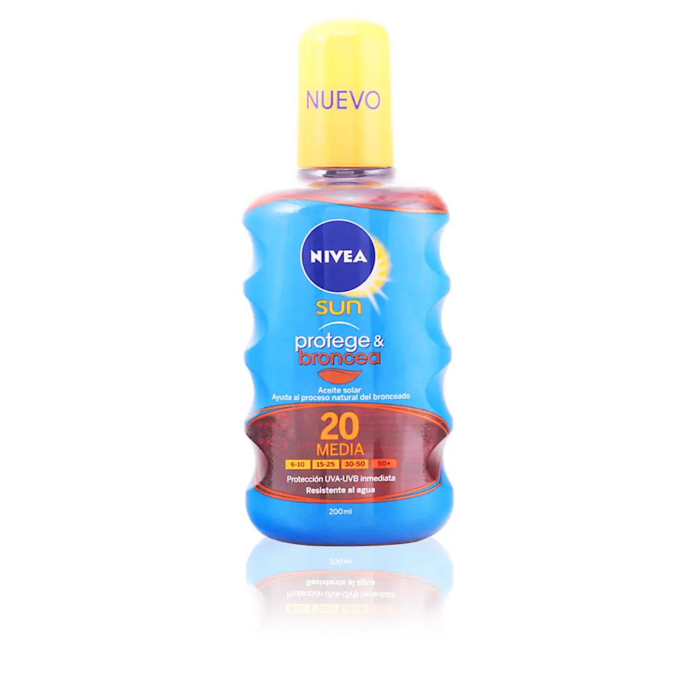 Солнцезащитный крем Sun protege & broncea aceite spf20 spray Nivea, 200 мл.
Солнцезащитный крем Sun protege & broncea aceite spf20 spray Nivea, 200 мл.