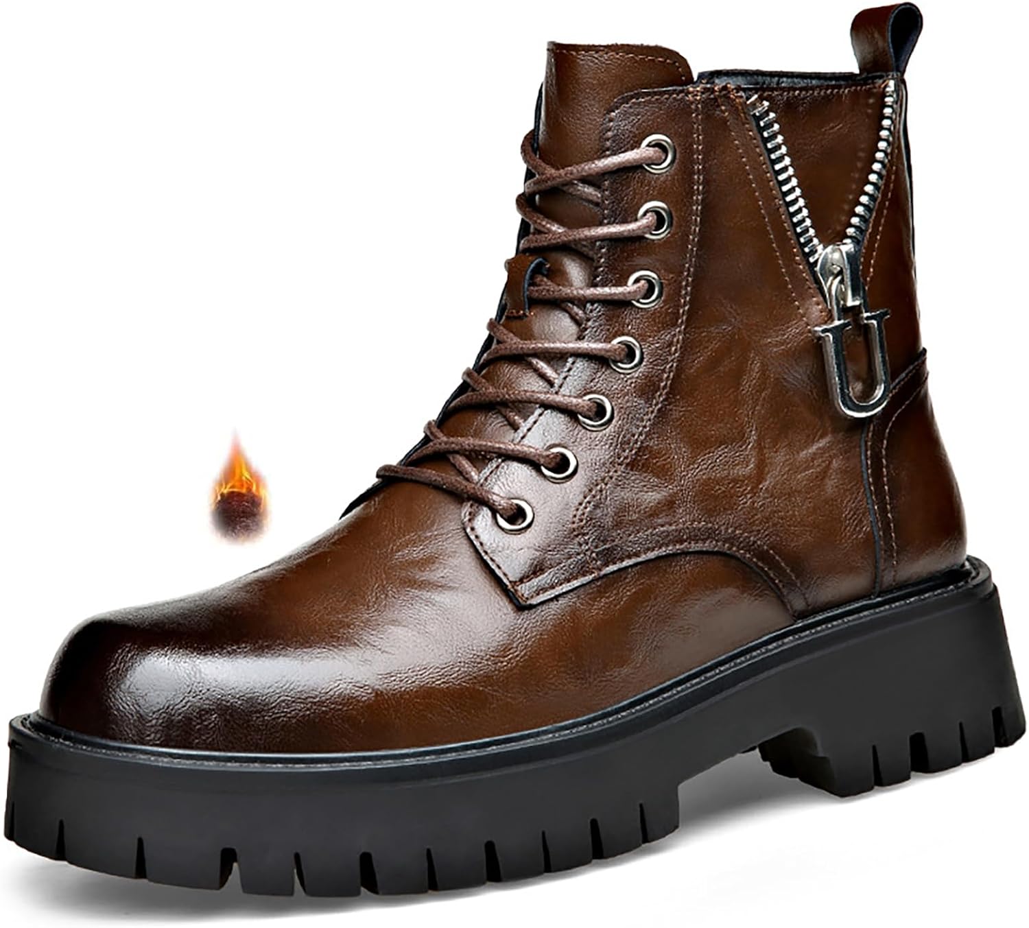 Мужские ботинки QEOSNBX из натуральной кожи на платформе, боевые ботинки с модной шнуровкой, боковой молнией, рельефной подошвой, противоскользящие, высокие мотоциклетные ботинки, удобные, коричневый
Мужские ботинки QEOSNBX из натуральной кожи на платформе, боевые ботинки с модной шнуровкой, боковой молнией, рельефной подошвой, противоскользящие, высокие мотоциклетные ботинки, удобные, коричневый