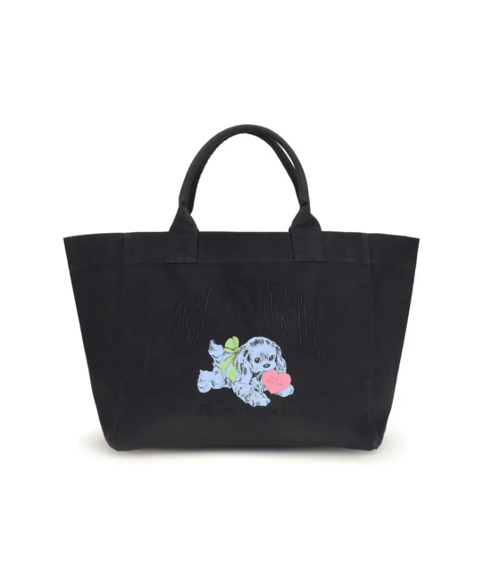 Сумка с рисунком щенка Ganni, черный
Сумка с рисунком щенка Ganni, черный