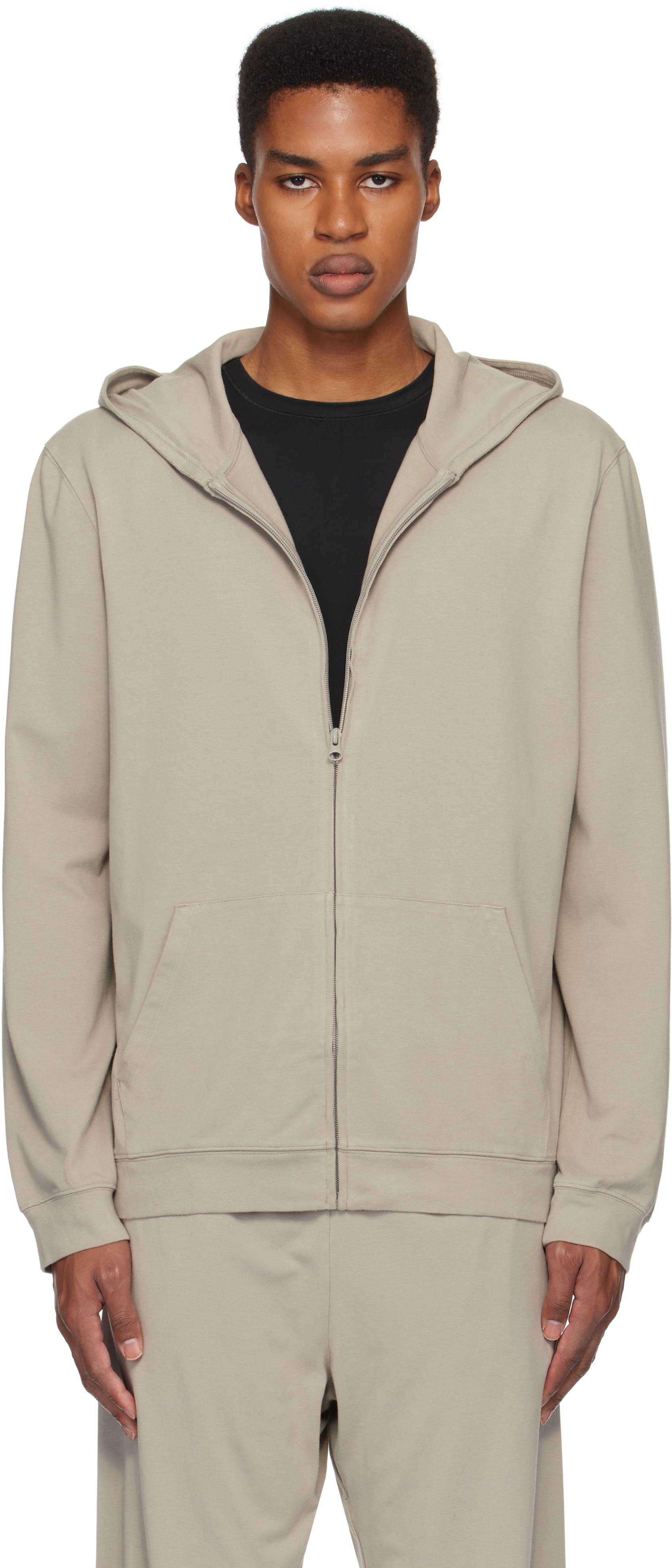 Толстовка Lounge серого джерси на молнии SKIMS
Толстовка Lounge серого джерси на молнии SKIMS