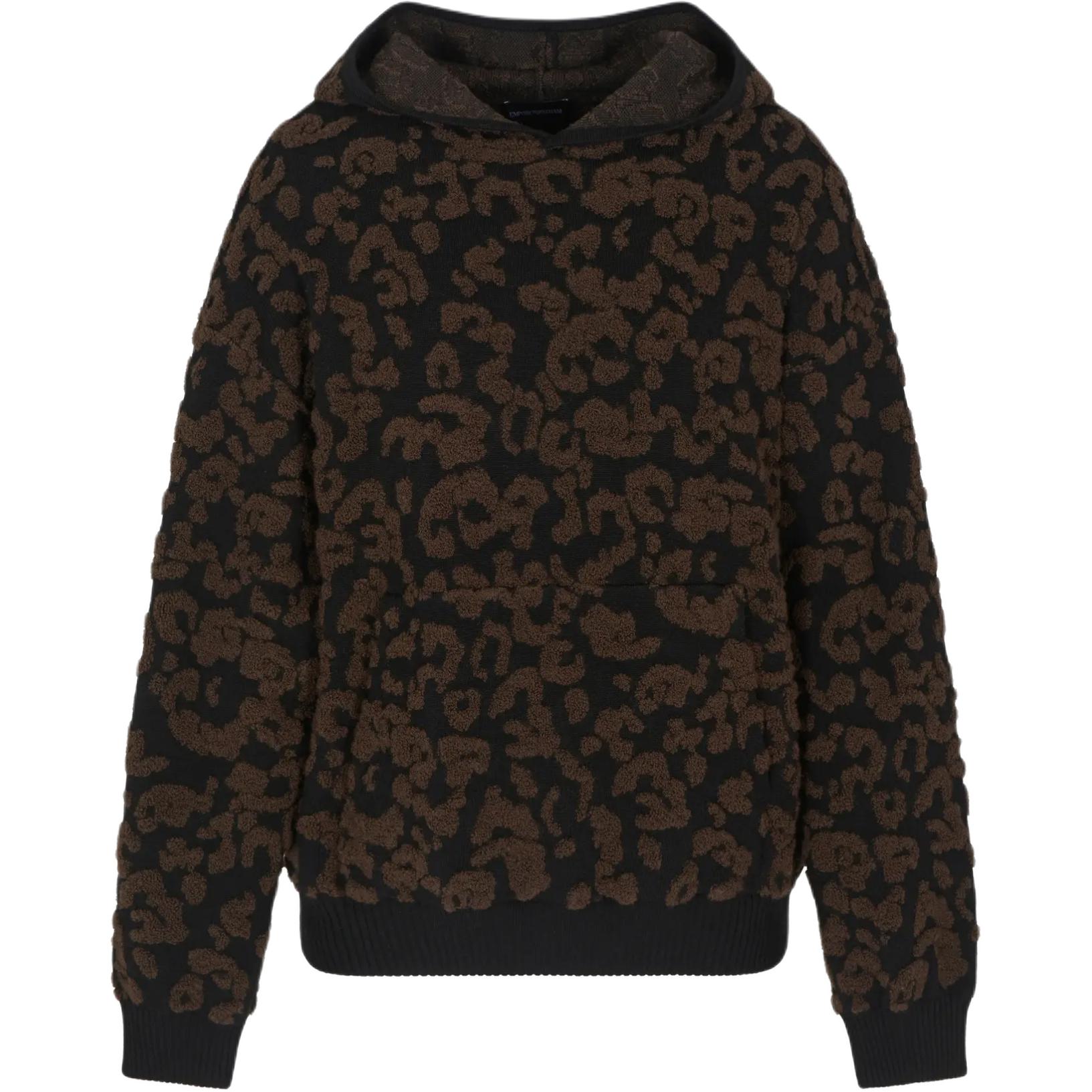 EMPORIO ARMANI Свитер Leopard Jacquard Virgin Wool Hooded Jumper
EMPORIO ARMANI Свитер Leopard Jacquard Virgin Wool Hooded Jumper