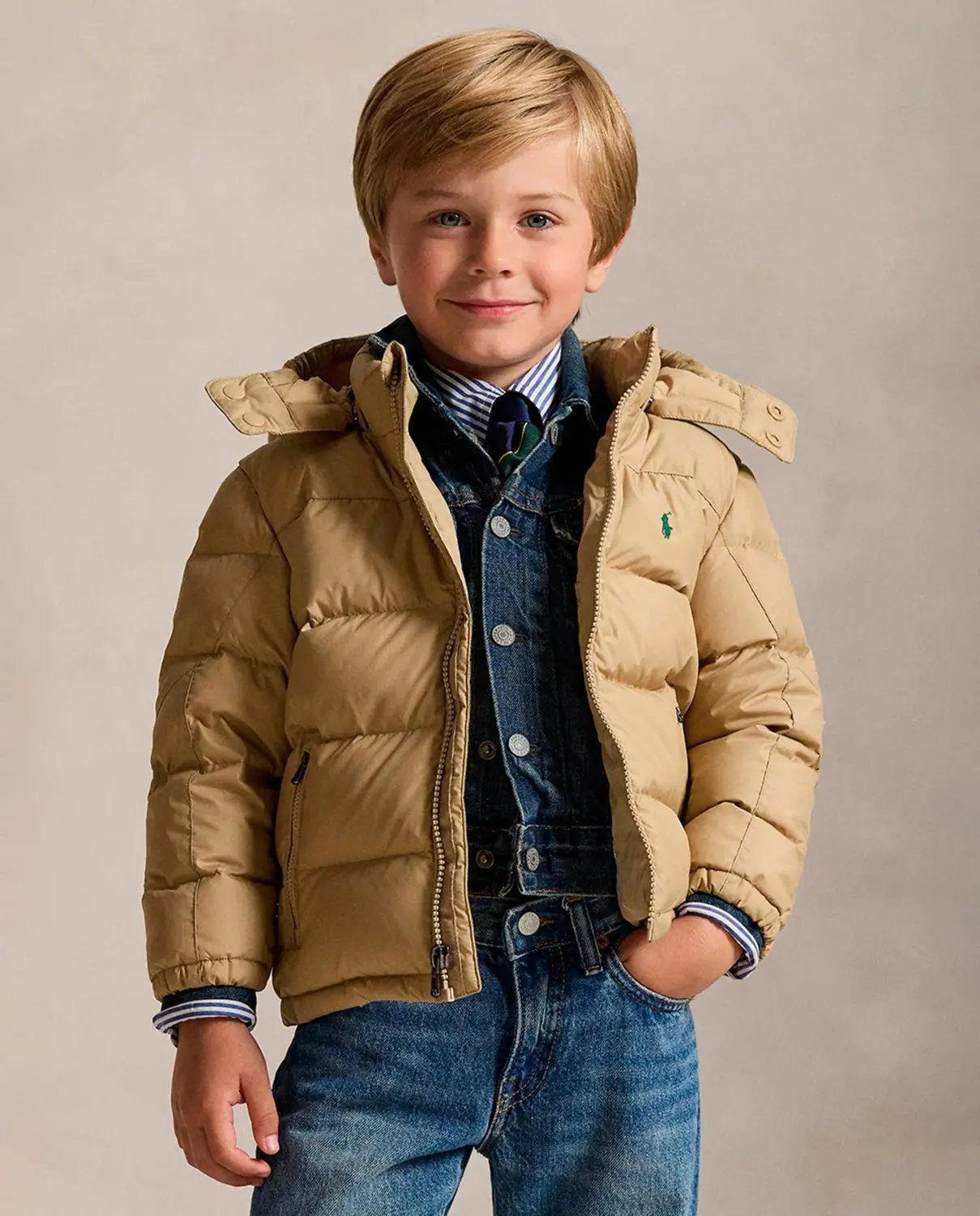 Детская пуховая куртка из рипстопа Polo Ralph Lauren, бежевый
Детская пуховая куртка из рипстопа Polo Ralph Lauren, бежевый