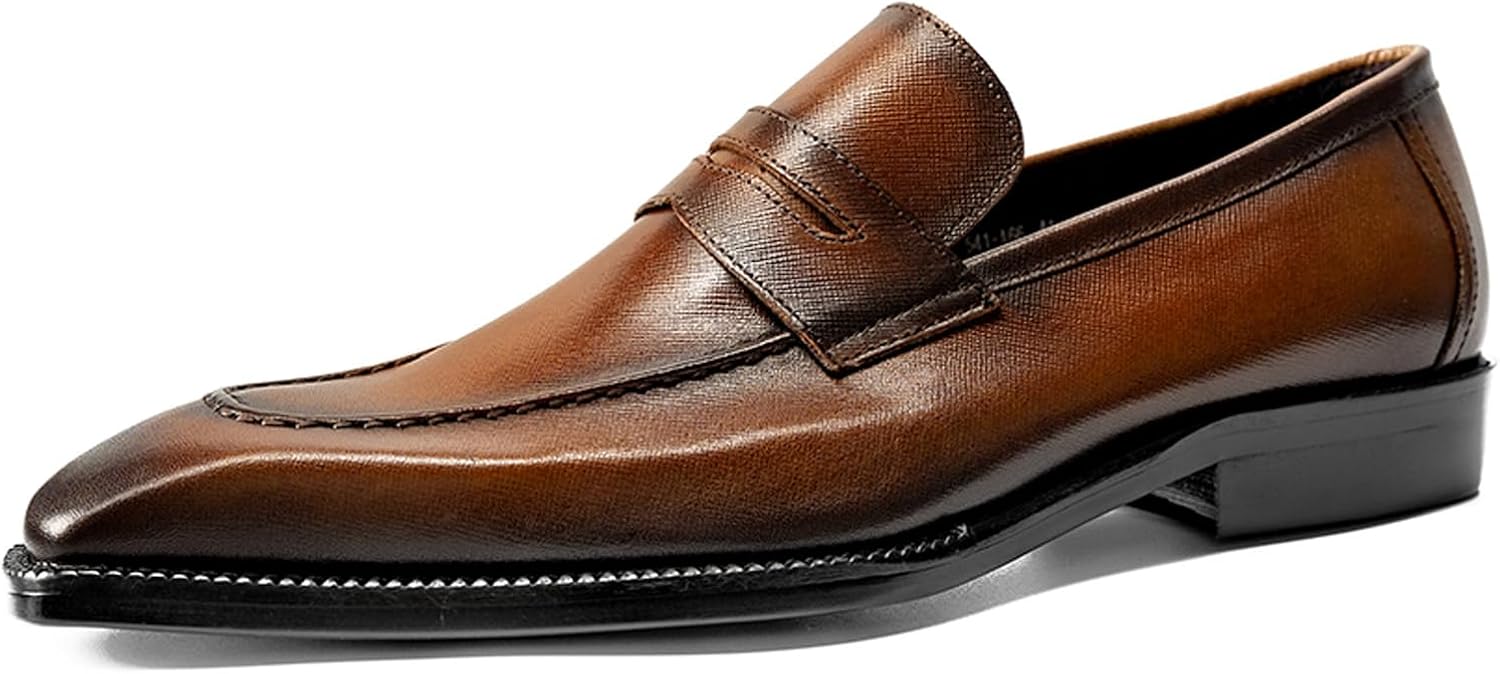 Мужские кожаные лоферы WinDhana - Ручной работы пенни-лоферы с квадратным носком, обувь без шнурков для официальных и повседневных мероприятий 541-A66, коричневый
Мужские кожаные лоферы WinDhana - Ручной работы пенни-лоферы с квадратным носком, обувь без шнурков для официальных и повседневных мероприятий 541-A66, коричневый