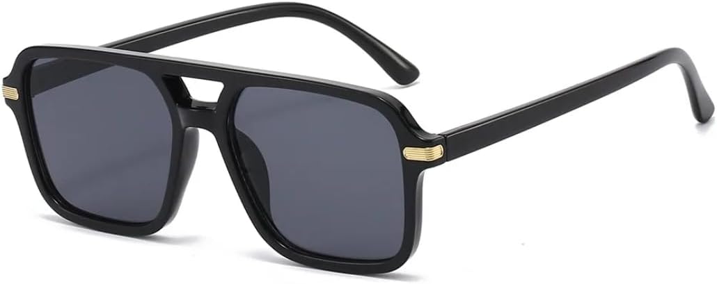 Ретро квадратные солнцезащитные очки с двойной дужкой для женщин, с леопардовым принтом, модные повседневные, для мужчин, с защитой от УФ-излучения UV400 UATXTAU, Black
Ретро квадратные солнцезащитные очки с двойной дужкой для женщин, с леопардовым принтом, модные повседневные, для мужчин, с защитой от УФ-излучения UV400 UATXTAU, Black