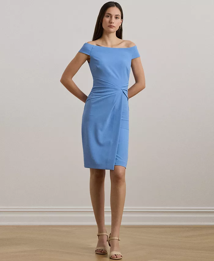 Женское креповое коктейльное платье с открытыми плечами Lauren Ralph Lauren, синий
Женское креповое коктейльное платье с открытыми плечами Lauren Ralph Lauren, синий