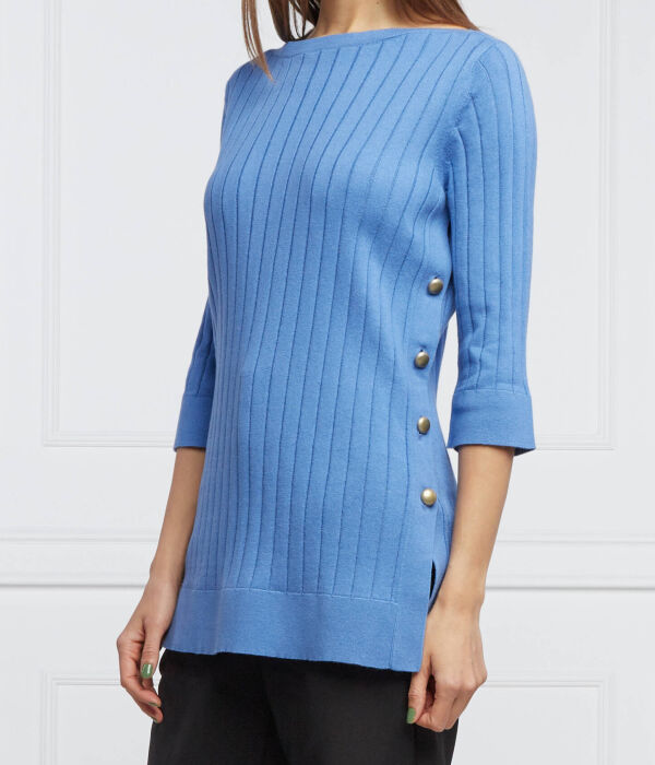 Свитер женский Max&Co. с декоративными пуговицами, синий 
Свитер женский Max&Co. с декоративными пуговицами, синий