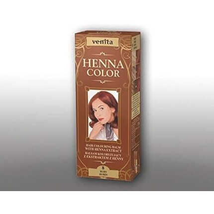 Краска для волос Henna Color 8 Рубин 75мл, Venita
Краска для волос Henna Color 8 Рубин 75мл, Venita