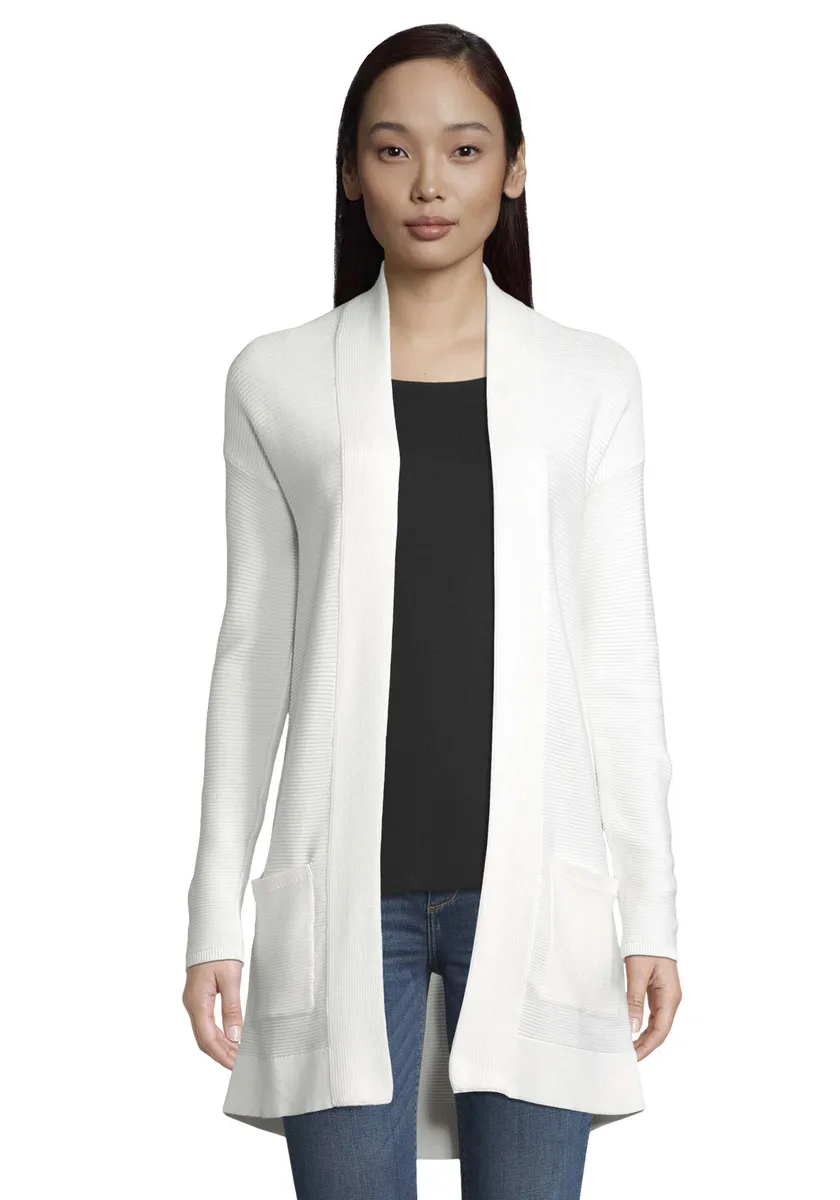 Длинный кардиган TOM TAILOR из ребристой вязки с накладными карманами, кремовый
Длинный кардиган TOM TAILOR из ребристой вязки с накладными карманами, кремовый