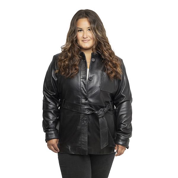 Кожаная рубашка-пиджак Janely plus size Whet Blu
Кожаная рубашка-пиджак Janely plus size Whet Blu