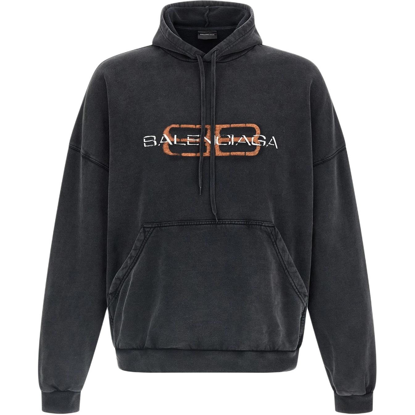 Худи с принтом спереди и карманом-кенгуру Balenciaga, faded черный
Худи с принтом спереди и карманом-кенгуру Balenciaga, faded черный
