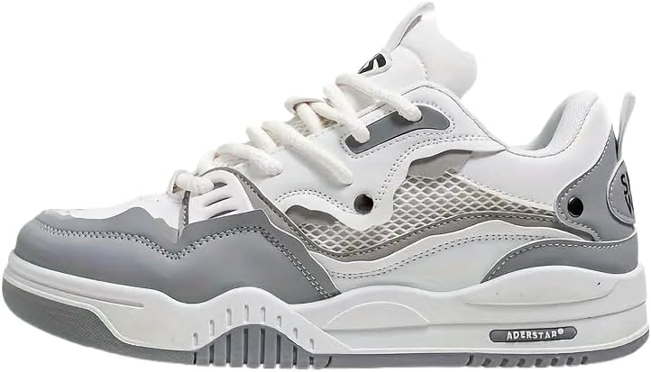 Мужские кроссовки для скейтборда - ультракомфортные, с высокой сцепляемостью и нескользящей подошвой, повседневные на шнуровке, с мягкой плюшевой подошвой, модные низкие кеды для прогулок на улице и повседневной носки Clolinde, серый
Мужские кроссовки для скейтборда - ультракомфортные, с высокой сцепляемостью и нескользящей подошвой, повседневные на шнуровке, с мягкой плюшевой подошвой, модные низкие кеды для прогулок на улице и повседневной носки Clolinde, серый