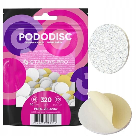 Сталекс Pro Expert PDFS-20-320W одноразовые накладки для PodoDisc M, градация 320, 50 шт., STALEKS
Сталекс Pro Expert PDFS-20-320W одноразовые накладки для PodoDisc M, градация 320, 50 шт., STALEKS