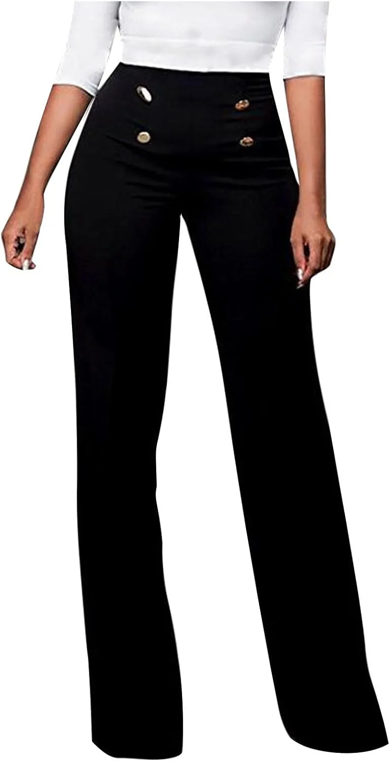 Женские брюки для офиса прямого кроя с пуговицами CHGBMOK
Женские брюки для офиса прямого кроя с пуговицами CHGBMOK