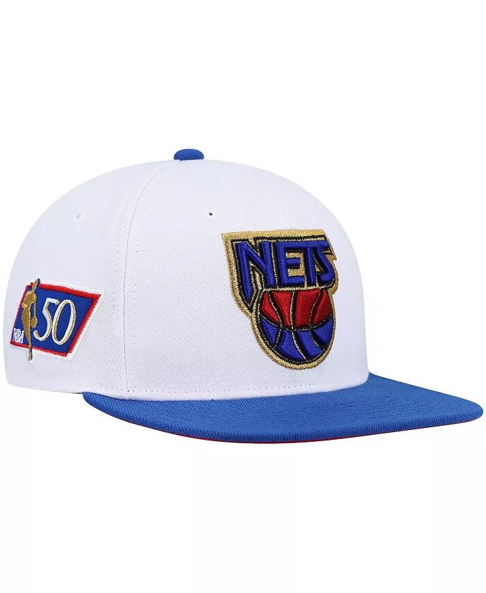 Мужская белая, синяя бейсболка New Jersey Nets Hardwood Classics 50th Anniversary Snapback Mitchell & Ness
Мужская белая, синяя бейсболка New Jersey Nets Hardwood Classics 50th Anniversary Snapback Mitchell & Ness
