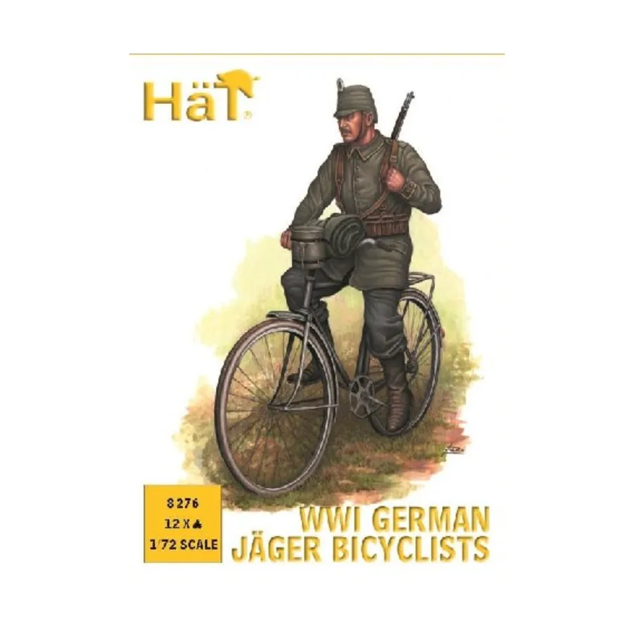 Немецкие велосипедисты Jager Первой мировой войны, Historical Plastic Military Figures - WWI (1:72) (Hat Industries)
Немецкие велосипедисты Jager Первой мировой войны, Historical Plastic Military Figures - WWI (1:72) (Hat Industries)