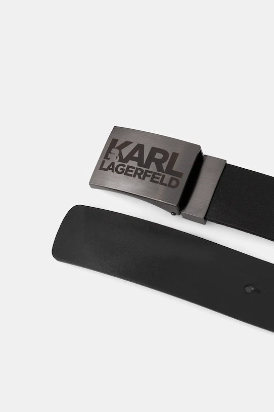 Кожаный ремень Karl Lagerfeld, черный 
Кожаный ремень Karl Lagerfeld, черный