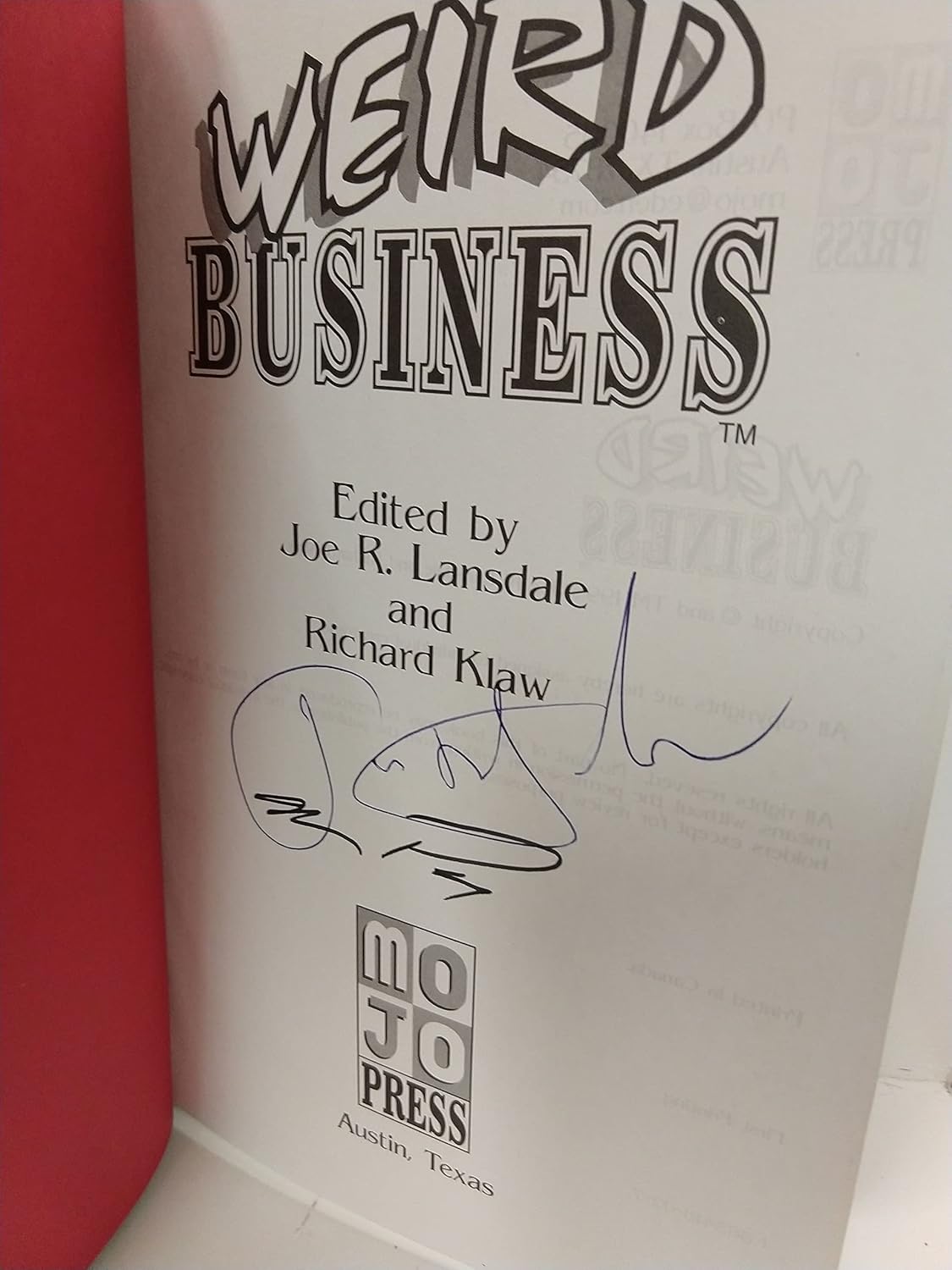 Weird Business (M O J O Pr)
Weird Business (M O J O Pr)