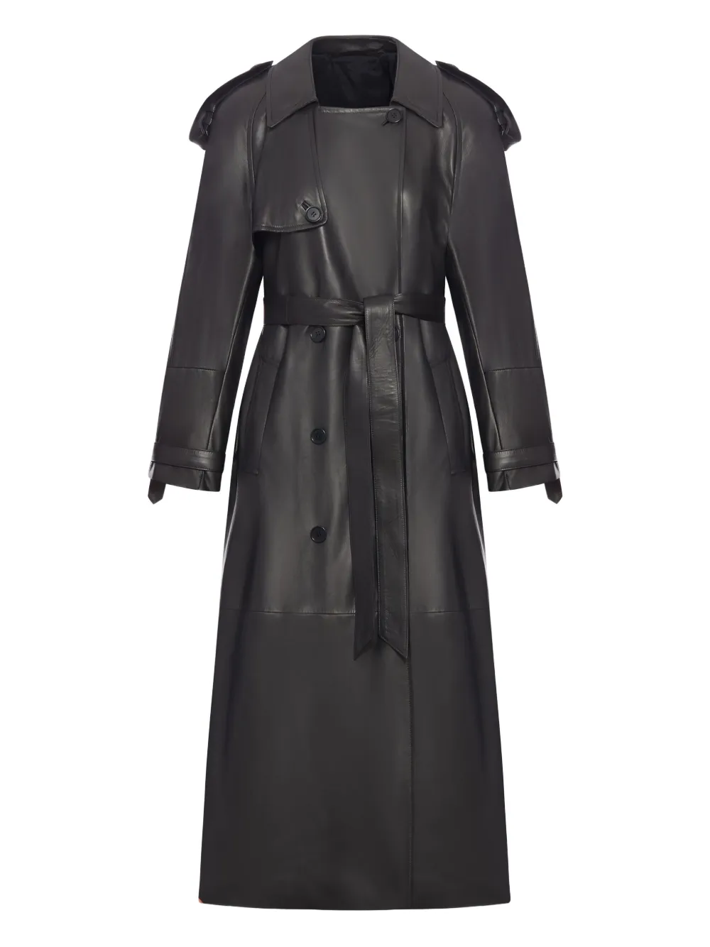Тренч с поясом Salvatore Santoro, черный 
Тренч с поясом Salvatore Santoro, черный