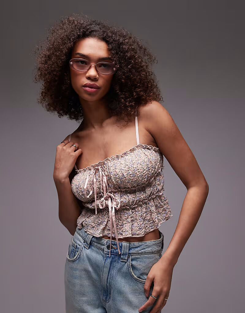 Топ Emory Park с цветочным принтом и завязкой, розовый
Топ Emory Park с цветочным принтом и завязкой, розовый