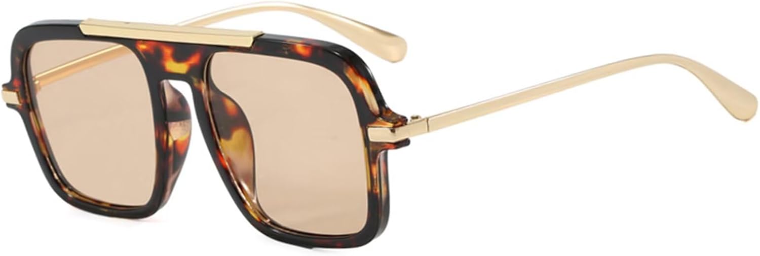 Модные дизайнерские солнцезащитные очки-авиаторы большого размера для женщин и мужчин, ретро-стиль, квадратная форма, плоская верхняя планка, золотистый цвет, не спутываются DQbhzh, Tortoise Shell Frame-light Brown Lens
Модные дизайнерские солнцезащитные очки-авиаторы большого размера для женщин и мужчин, ретро-стиль, квадратная форма, плоская верхняя планка, золотистый цвет, не спутываются DQbhzh, Tortoise Shell Frame-light Brown Lens