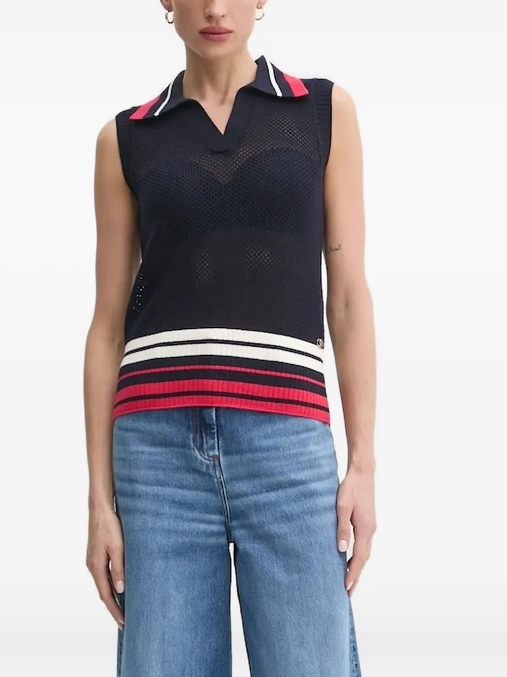 Топ с воротником-поло LIU JO, синий
Топ с воротником-поло LIU JO, синий