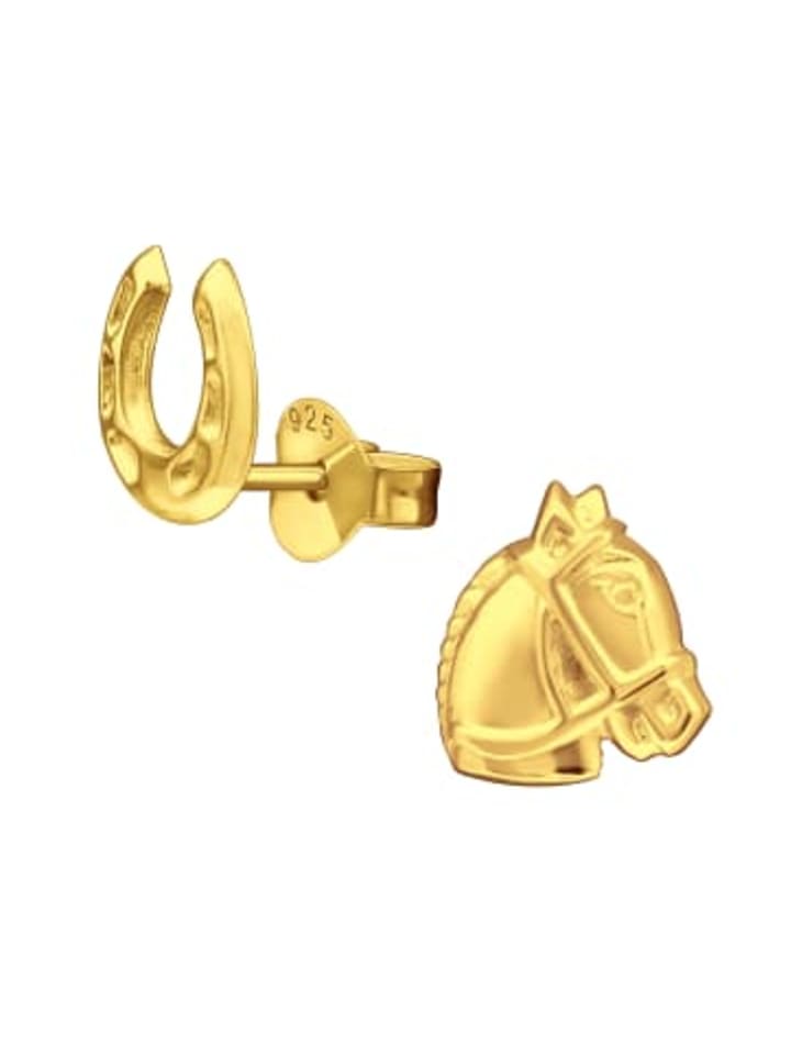 Alexander York Серьги-гвоздики «Лошадь» и «Подкова» из золота, изготовленные из серебра 925 пробы, комплект из 2 штук
Alexander York Серьги-гвоздики «Лошадь» и «Подкова» из золота, изготовленные из серебра 925 пробы, комплект из 2 штук