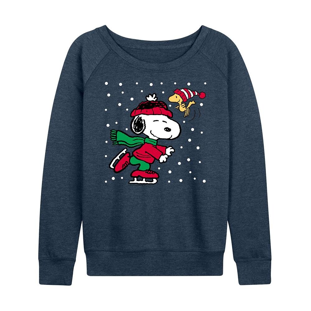 Женский легкий свитшот из френч терри Peanuts Snoopy Holiday Licensed Character, цвет Heather Indigo 
Женский легкий свитшот из френч терри Peanuts Snoopy Holiday Licensed Character, цвет Heather Indigo