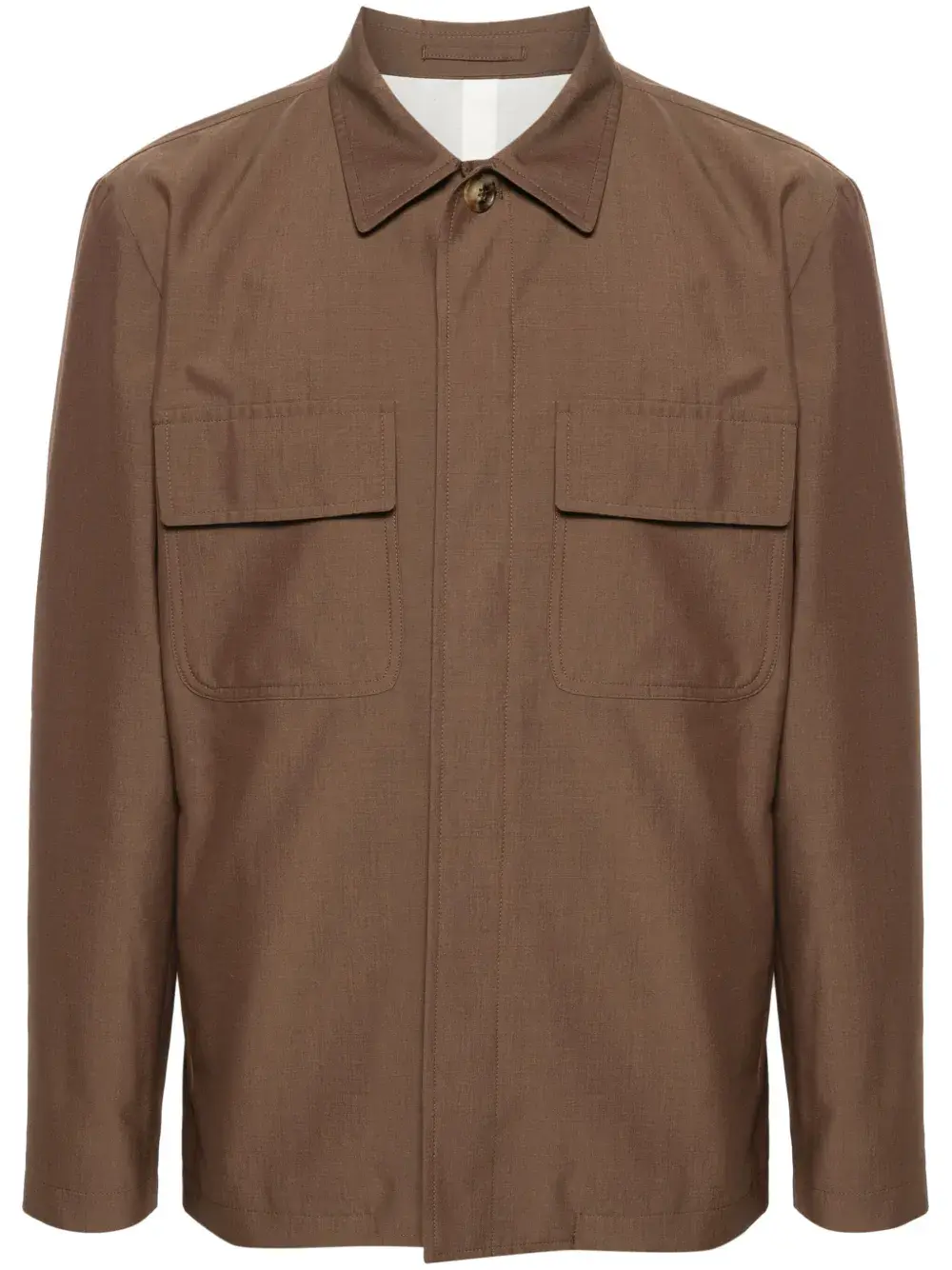 Куртка-рубашка с косым воротником Lardini, коричневый
Куртка-рубашка с косым воротником Lardini, коричневый